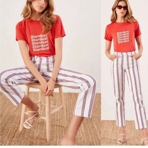 Reformation Granada striped Jeans